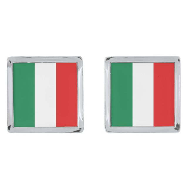 Italy Flag Cufflinks (Front)