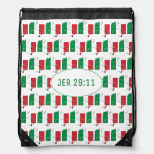 ITALY FLAG Customizable JEREMIAH 29:11 Drawstring Bag