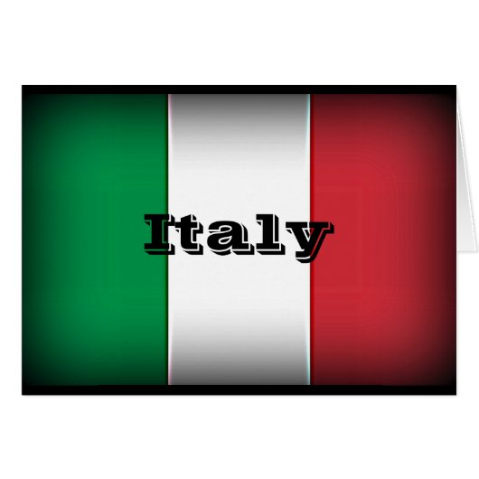 Italy Flag Dark Edge Cards (Front Horizontal)