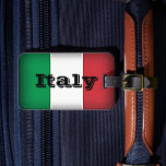 Italy Flag Dark Edge Customizable Luggage Tag