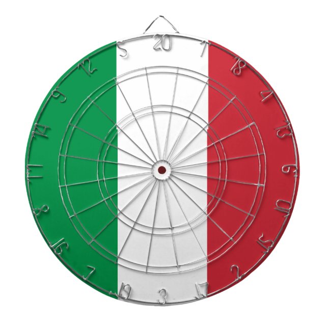 Italy Flag Dart Board (Front)