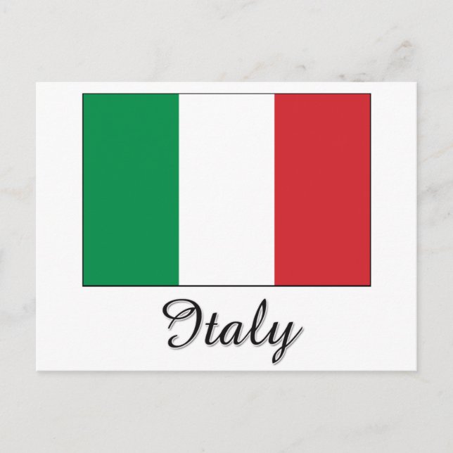 Italy Flag Design Postcard (Front)