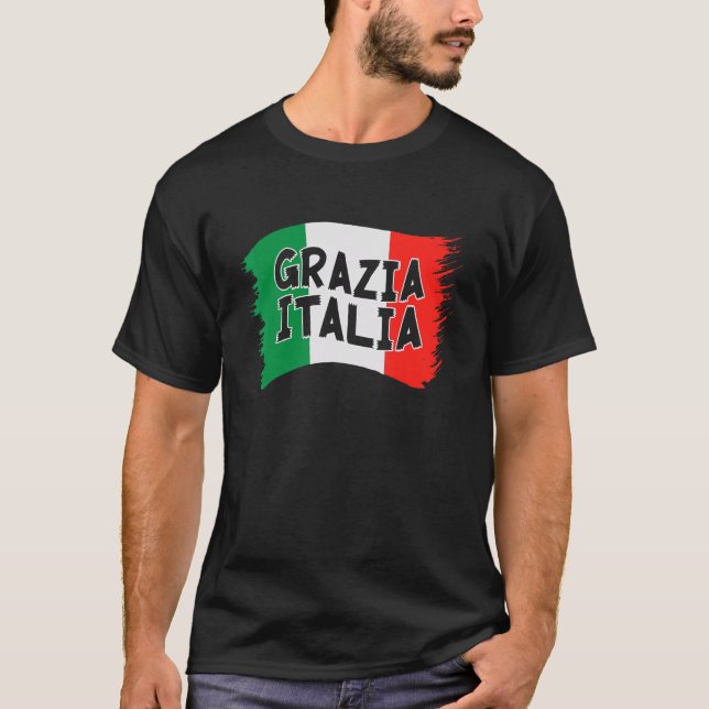 Italy Flag Designs for all proud Italians T-Shirt (Front)