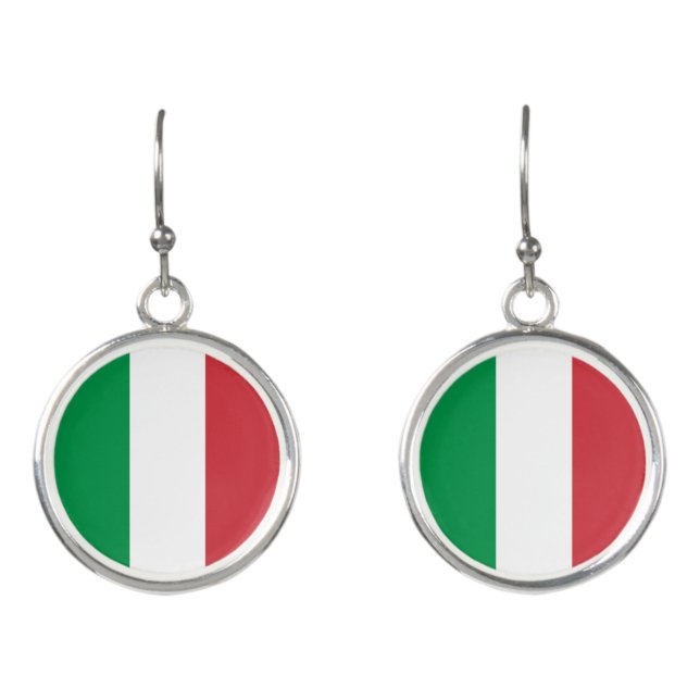 Italy Flag Earrings (Front)