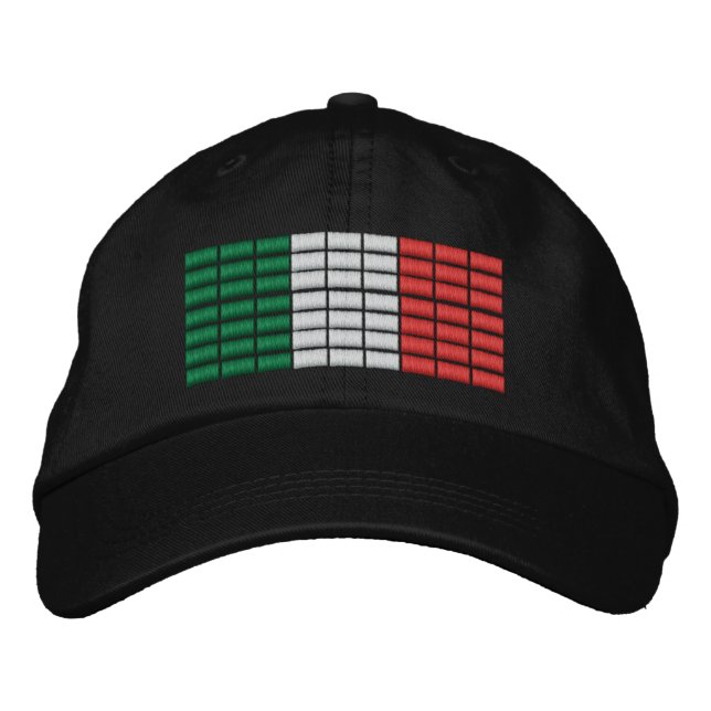 Italy Flag Embroidered Hat 1 (Front)