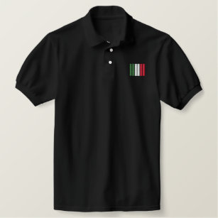 Italy Flag Embroidered Polo Shirt