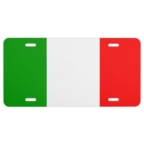 Italy Flag for Display License Plate