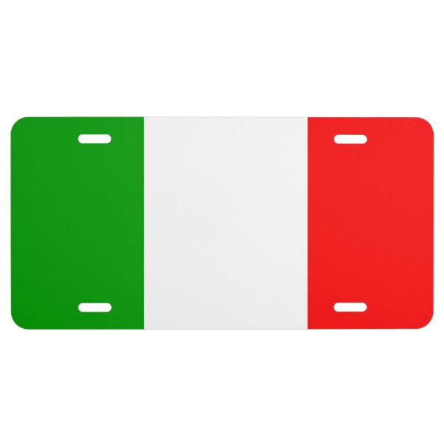 Italy Flag for Display License Plate (Front)