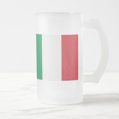 Italy flag frosted glass beer mug