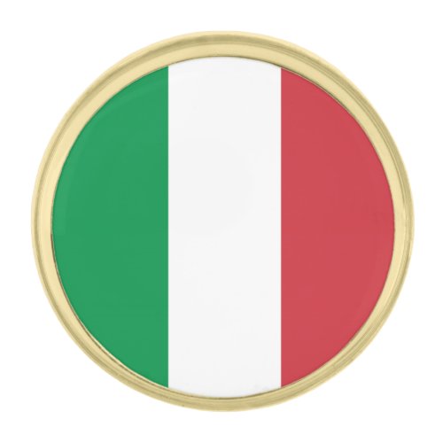 Italy Flag Gold Finish Lapel Pin