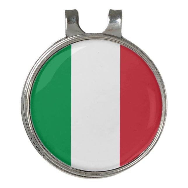 Italy Flag Golf Hat Clip (Front)