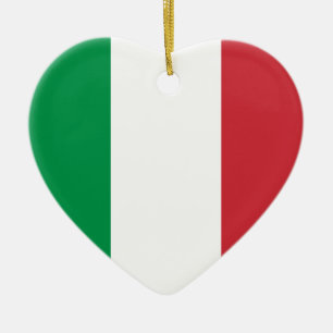 Italy Flag Heart Ornament
