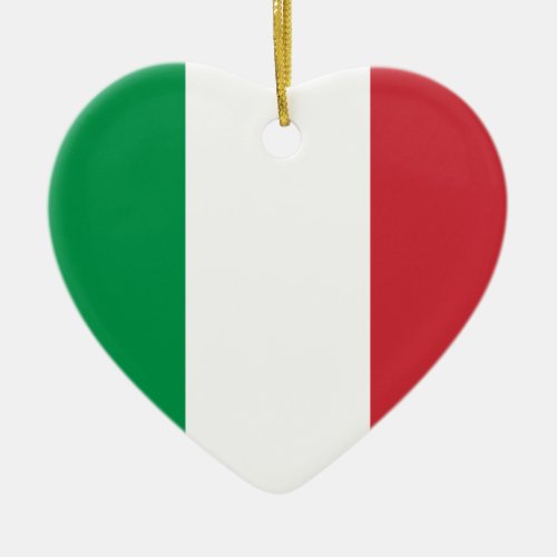 Italy Flag Heart Ornament