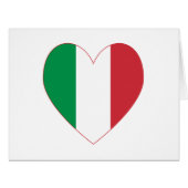 Italy Flag Heart Red Border (Front Horizontal)