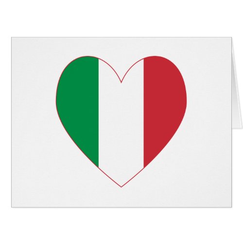 Italy Flag Heart Red Border