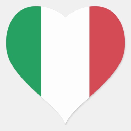Italy Flag Heart Sticker