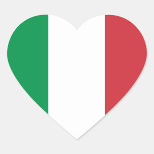 Italy Flag Heart Sticker