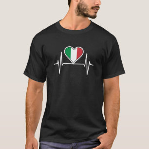 Italy Flag Heartbeat T-Shirt