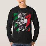 Italy Flag Horse Riding Equestrian Sport Horseshoe T-Shirt