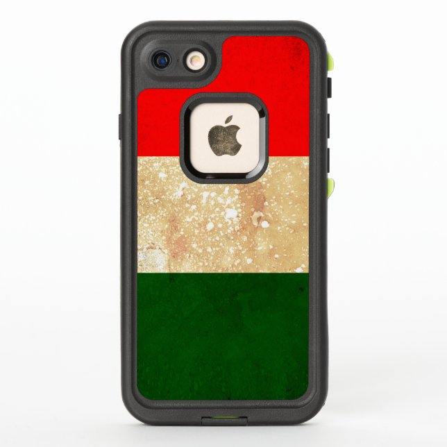Italy Flag in Grunge LifeProof iPhone Case (Back)