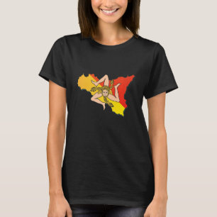 Italy flag in Sicily outline  Sicily T-Shirt