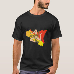 Italy flag in Sicily outline Sicily T-Shirt