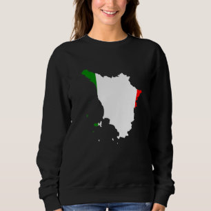 Italy flag in Tuscany outline Tuscany Sweatshirt