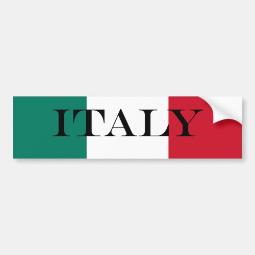 Italy flag Italia Italian Il Tricolore Bumper Sticker
