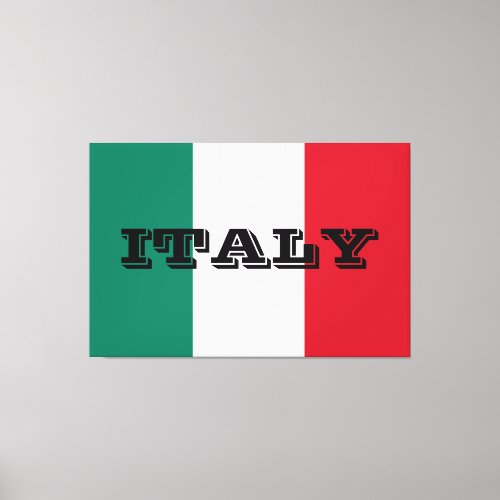 Italy flag Italia Italian Il Tricolore Canvas Print