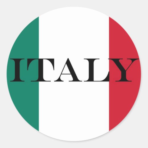 Italy flag Italia Italian Il Tricolore Classic Round Sticker