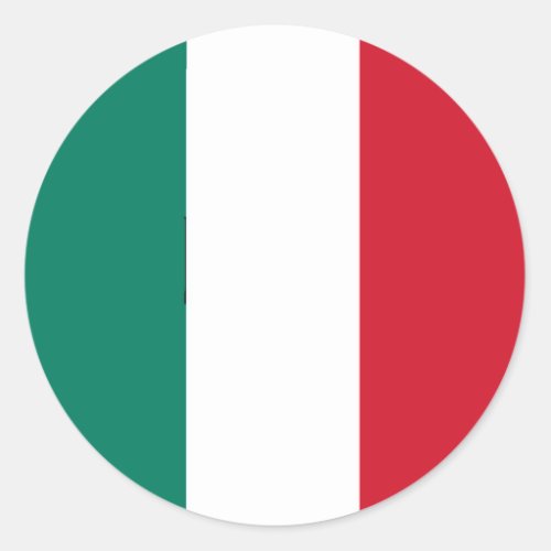 Italy flag Italia Italian Il Tricolore Classic Round Sticker