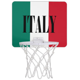 Italy flag Italia Italian Il Tricolore Mini Basketball Hoop
