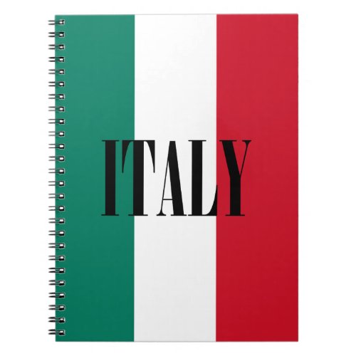 Italy flag Italia Italian Il Tricolore Notebook