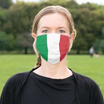 Italy Flag Italian Patriotic Adult Cloth Face Mask by YLGraphics at Zazzle