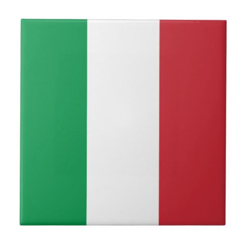 Italy Flag Italian Patriotic Ceramic Tile