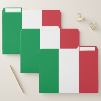 Italy Flag Italian Patriotic File Folder by YLGraphics at Zazzle