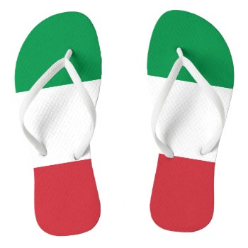 Italy Flag Italian Patriotic Flip Flops by YLGraphics at Zazzle