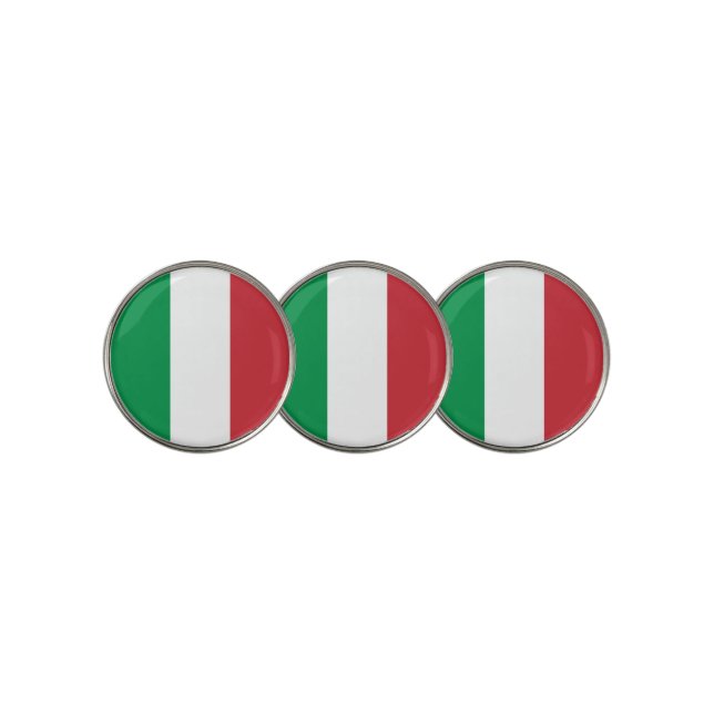 Italy Flag Italian Patriotic Golf Ball Marker (3 Up)