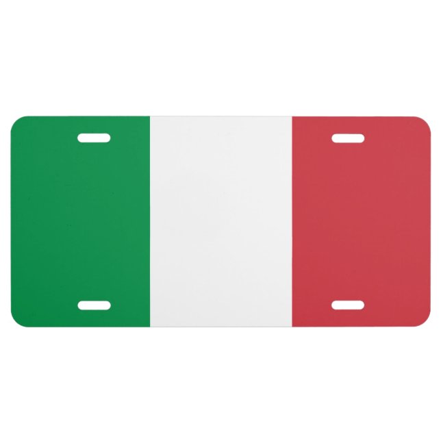 Italy Flag Italian Patriotic License Plate (Front)