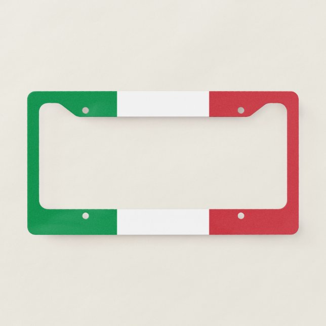 Italy Flag Italian Patriotic License Plate Frame (Front)