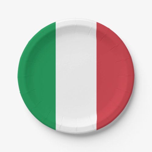 Italy Flag Italian Patriotic Paper Plates