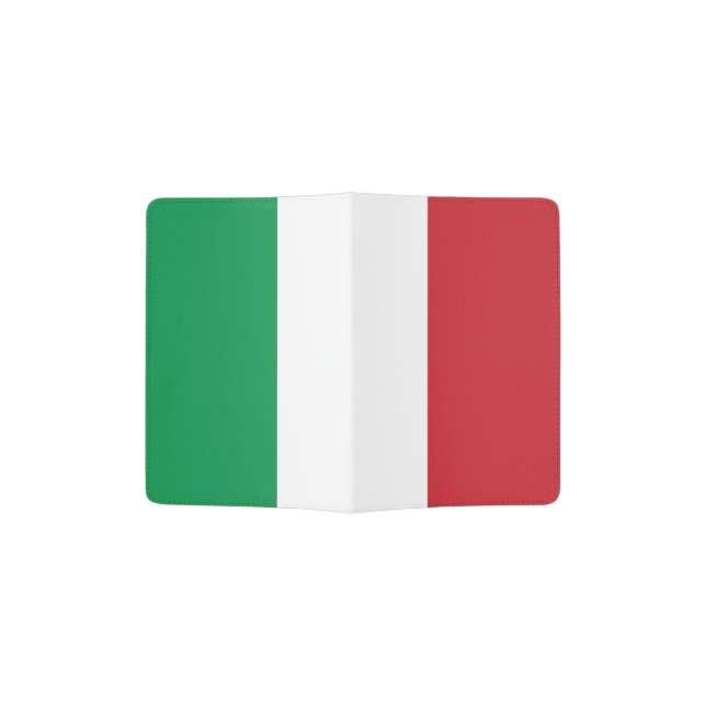 Italy Flag Italian Patriotic Passport Holder (Opened)