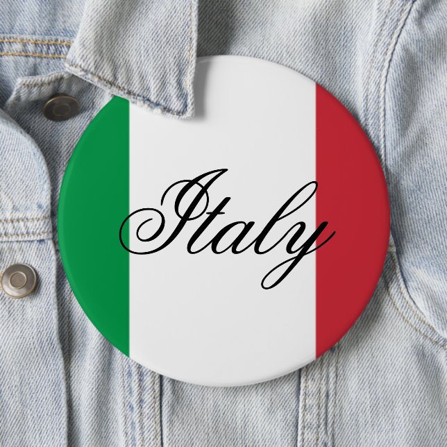 Italy Flag Italian Pride Europe Country Button (In Situ)