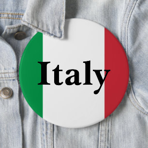 Italy Flag Italian Pride Europe Country Button