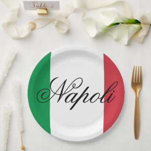 Italy Flag Italian Pride Europe Country Paper Plates