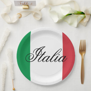 Italy Flag Italian Pride Europe Country Paper Plates
