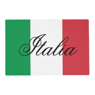 Italy Flag Italian Pride Europe Country Placemat