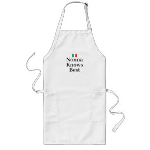 Italy Flag Italian Pride Europe Nonna Long Apron