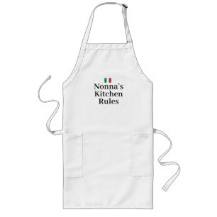 Italy Flag Italian Pride Europe Nonna Long Apron