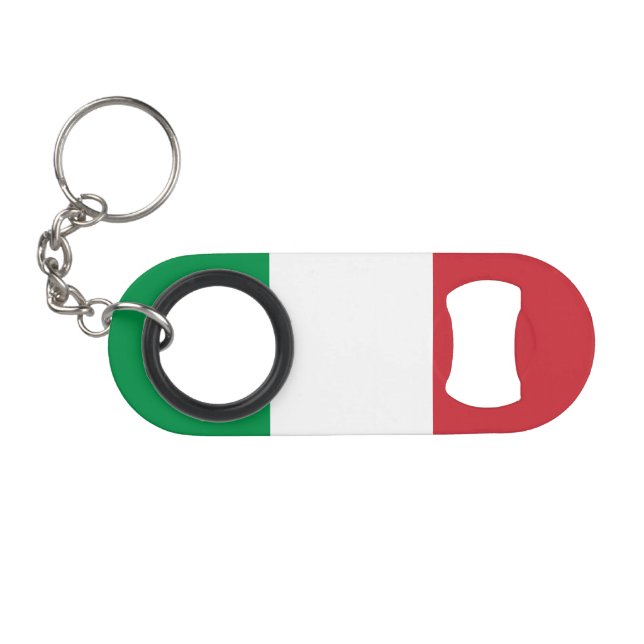 Italy Flag Keychain Bottle Opener (Front (Horizontal))